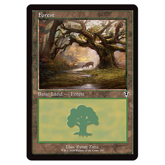 Forest 297 card from the Magic The Gathering set Innistrad Remastered