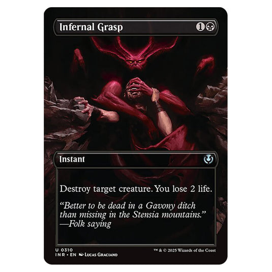 Infernal Grasp 310 card from the Magic The Gathering set Innistrad Remastered