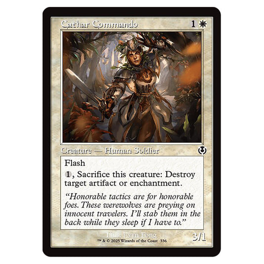 Cathar Commando 336 card from the Magic The Gathering set Innistrad Remastered