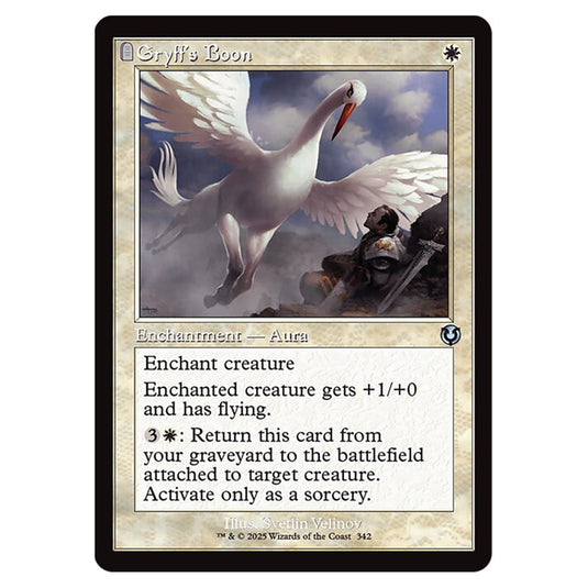 Gryff's Boon 342 card from the Magic The Gathering set Innistrad Remastered