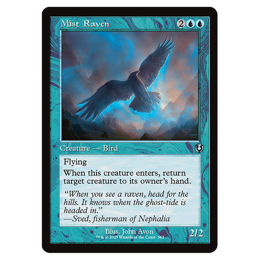 Mist Raven 362 card from the Magic The Gathering set Innistrad Remastered