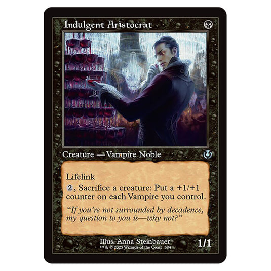 Indulgent Aristocrat 384 card from the Magic The Gathering set Innistrad Remastered