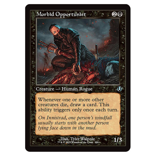 Morbid Opportunist 388 card from the Magic The Gathering set Innistrad Remastered