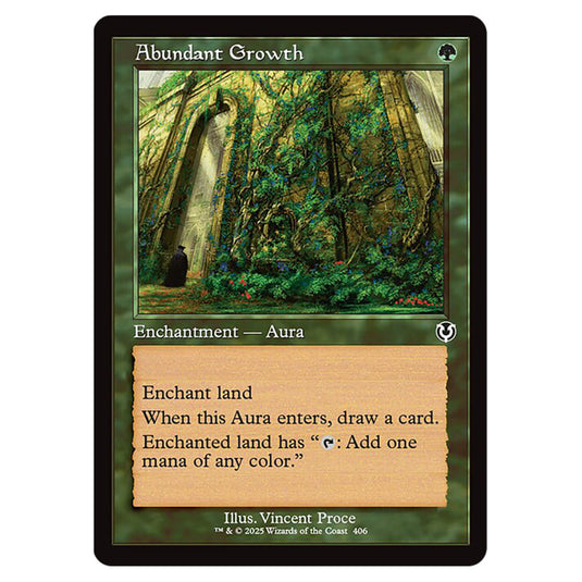 Abundant Growth 406 card from the Magic The Gathering set Innistrad Remastered