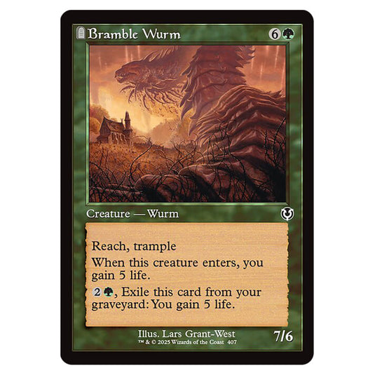 Bramble Wurm 407 card from the Magic The Gathering set Innistrad Remastered