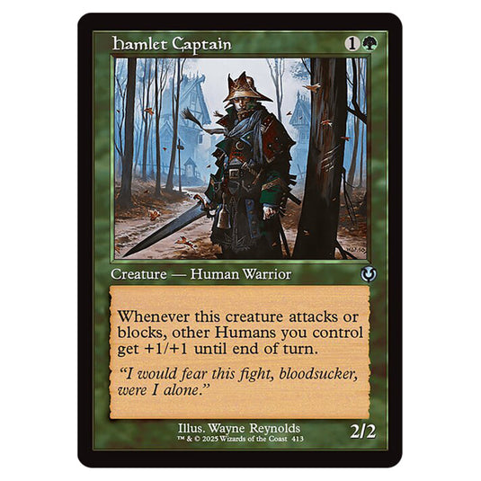 Hamlet Captain 413 card from the Magic The Gathering set Innistrad Remastered