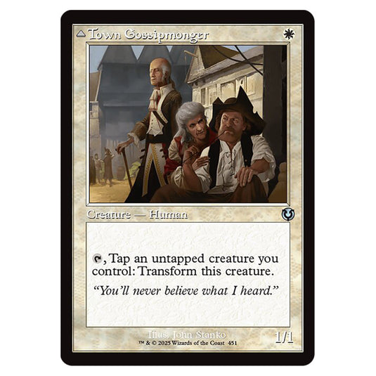Town Gossipmonger // Incited Rabble 451 card from the Magic The Gathering set Innistrad Remastered