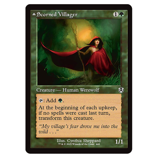 Scorned Villager // Moonscarred Werewolf 468 card from the Magic The Gathering set Innistrad Remastered