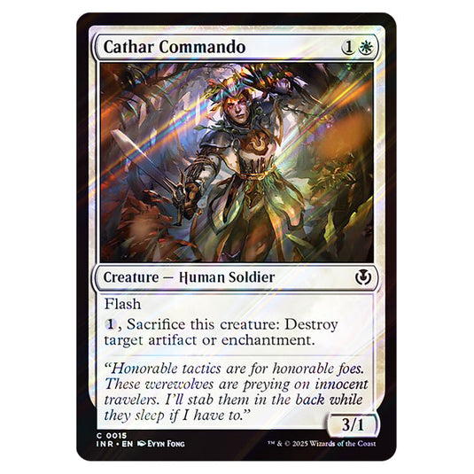 Cathar Commando 015 card from the Magic The Gathering set Innistrad Remastered