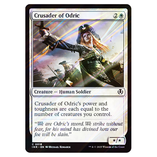 Crusader of Odric 018 card from the Magic The Gathering set Innistrad Remastered
