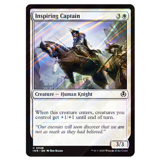 Inspiring Captain 028 card from the Magic The Gathering set Innistrad Remastered