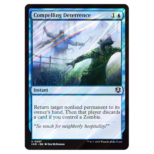 Compelling Deterrence 057 card from the Magic The Gathering set Innistrad Remastered