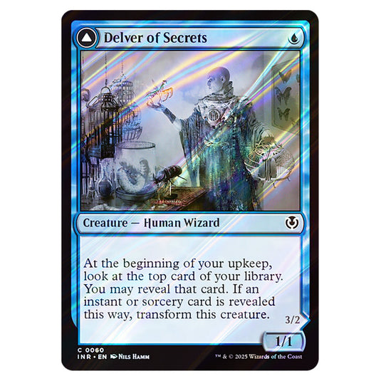 Delver of Secrets // Insectile Aberration 060 card from the Magic The Gathering set Innistrad Remastered