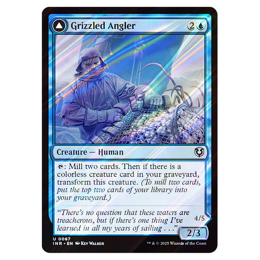 Grizzled Angler // Grisly Anglerfish 067 card from the Magic The Gathering set Innistrad Remastered