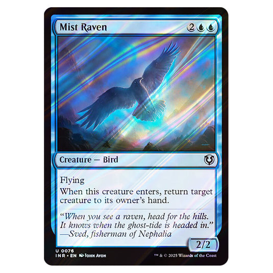 Mist Raven 076 card from the Magic The Gathering set Innistrad Remastered