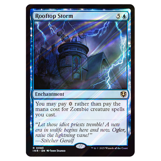 Rooftop Storm 083 card from the Magic The Gathering set Innistrad Remastered