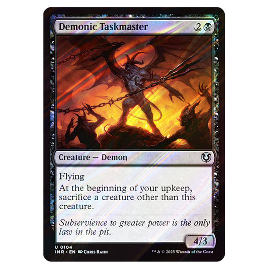 Demonic Taskmaster 104 card from the Magic The Gathering set Innistrad Remastered