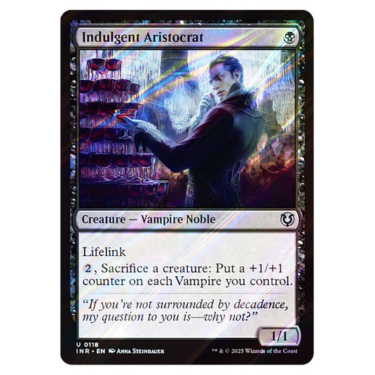 Indulgent Aristocrat 118 card from the Magic The Gathering set Innistrad Remastered