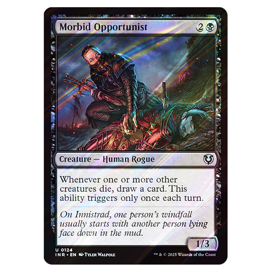 Morbid Opportunist 124 card from the Magic The Gathering set Innistrad Remastered