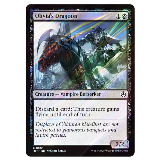 Olivia's Dragoon 127 card from the Magic The Gathering set Innistrad Remastered