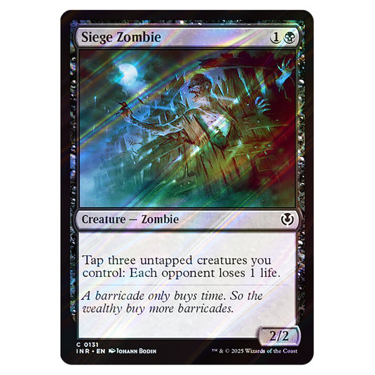 Siege Zombie 131 card from the Magic The Gathering set Innistrad Remastered