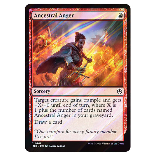 Ancestral Anger 141 card from the Magic The Gathering set Innistrad Remastered
