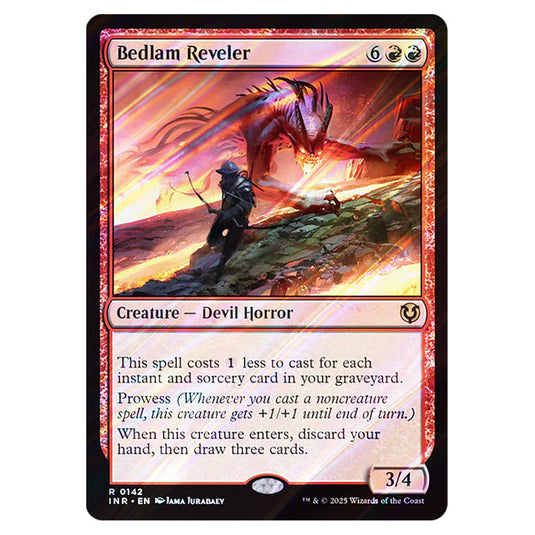 Bedlam Reveler 142 card from the Magic The Gathering set Innistrad Remastered