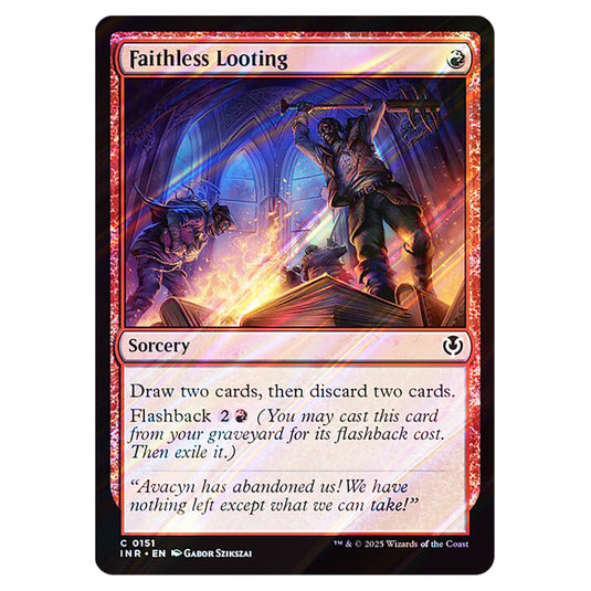 Faithless Looting 151 card from the Magic The Gathering set Innistrad Remastered