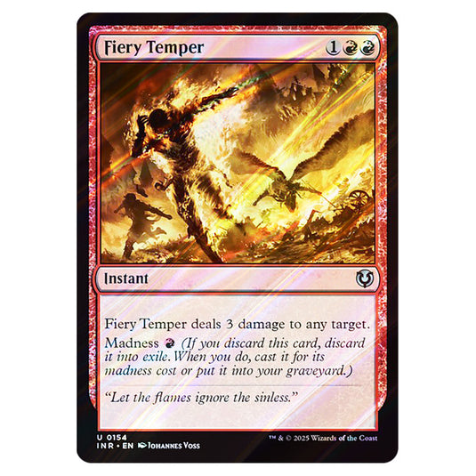 Fiery Temper 154 card from the Magic The Gathering set Innistrad Remastered