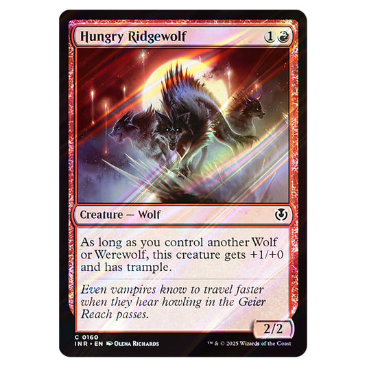 Hungry Ridgewolf 160 card from the Magic The Gathering set Innistrad Remastered