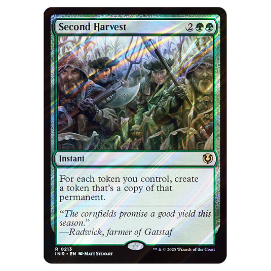 Second Harvest 213 card from the Magic The Gathering set Innistrad Remastered