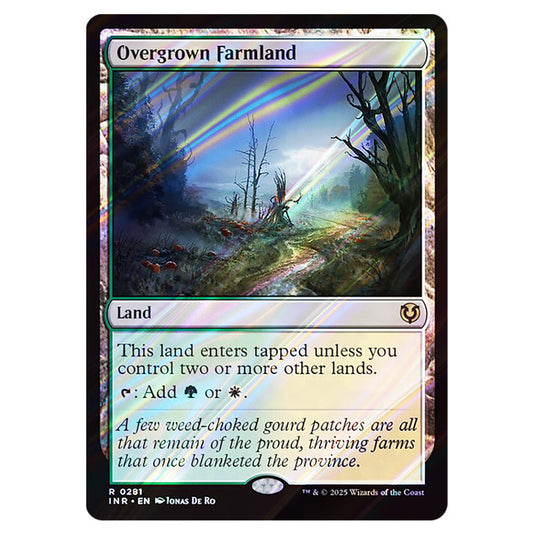 Overgrown Farmland 281 card from the Magic The Gathering set Innistrad Remastered