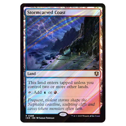 Stormcarved Coast 285 card from the Magic The Gathering set Innistrad Remastered
