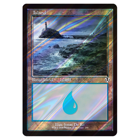 Island 290 card from the Magic The Gathering set Innistrad Remastered