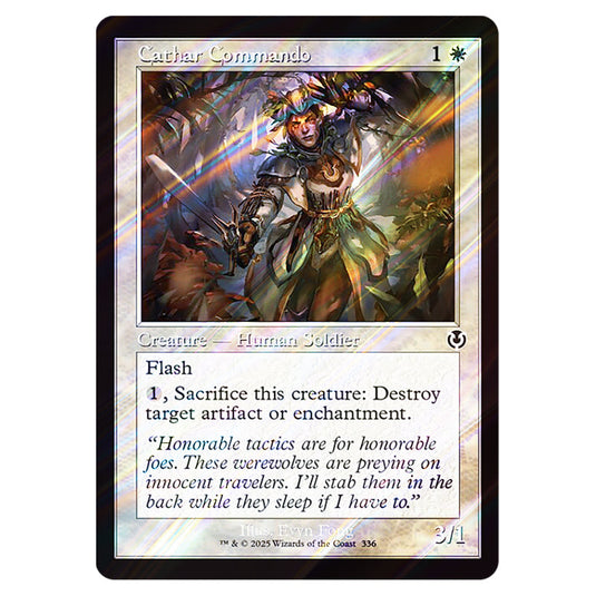Cathar Commando 336 card from the Magic The Gathering set Innistrad Remastered