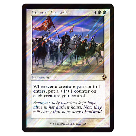 Cathars' Crusade 337 card from the Magic The Gathering set Innistrad Remastered