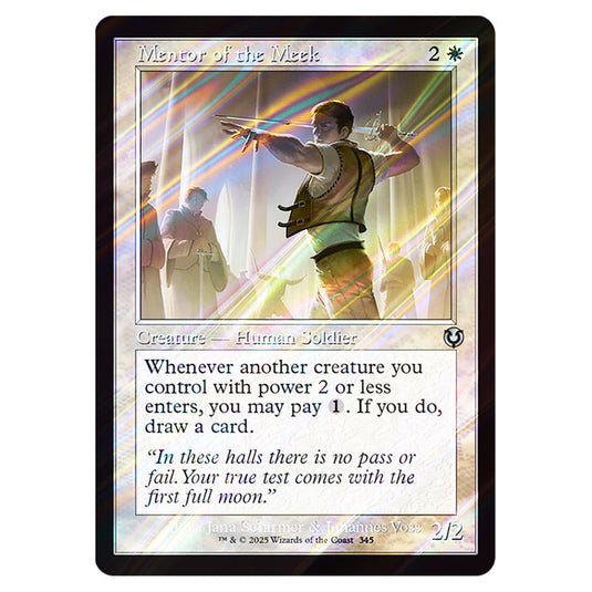Mentor of the Meek 345 card from the Magic The Gathering set Innistrad Remastered