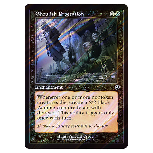 Ghoulish Procession 378 card from the Magic The Gathering set Innistrad Remastered