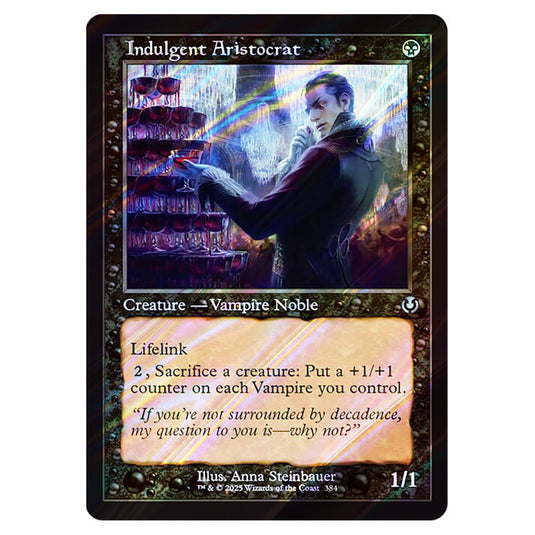 Indulgent Aristocrat 384 card from the Magic The Gathering set Innistrad Remastered