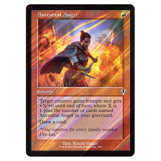 Ancestral Anger 394 card from the Magic The Gathering set Innistrad Remastered