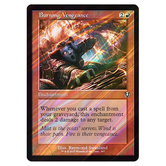 Burning Vengeance 397 card from the Magic The Gathering set Innistrad Remastered