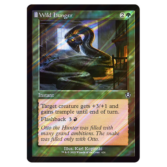 Wild Hunger 424 card from the Magic The Gathering set Innistrad Remastered