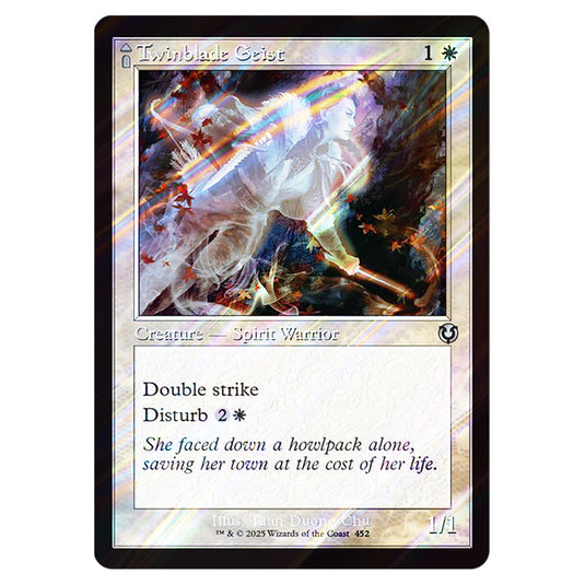 Twinblade Geist // Twinblade Invocation 452 card from the Magic The Gathering set Innistrad Remastered