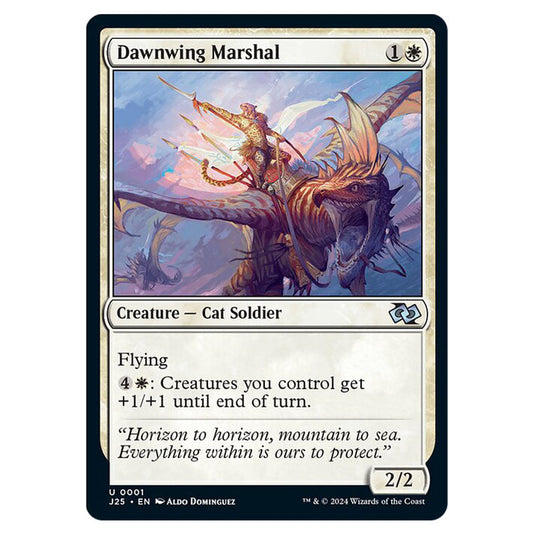 Dawnwing Marshal 0001 card from the Magic The Gathering set Foundations Jumpstart
