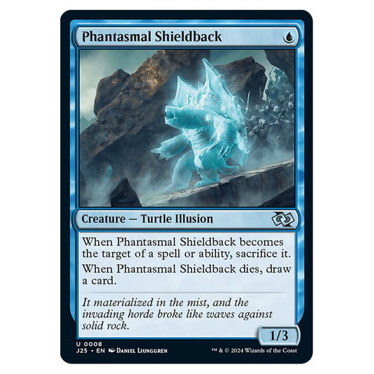 Phantasmal Shieldback 0008 card from the Magic The Gathering set Foundations Jumpstart