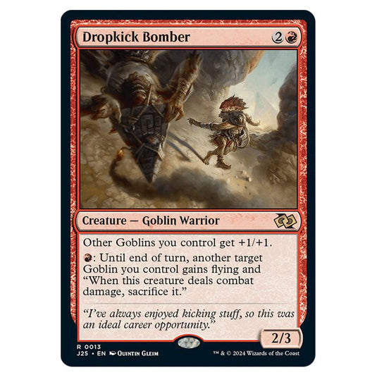 Dropkick Bomber 0013 card from the Magic The Gathering set Foundations Jumpstart