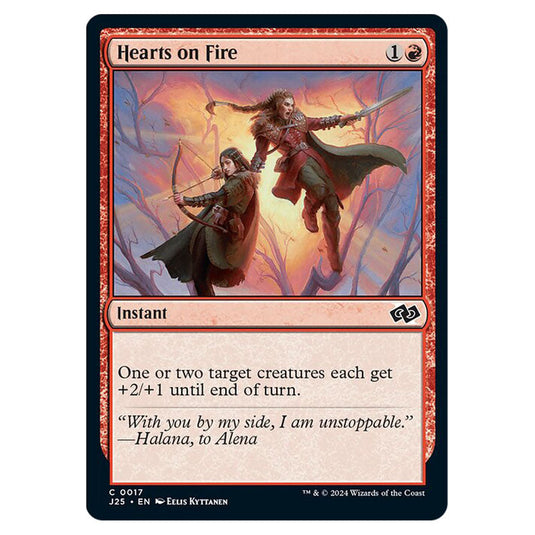 Hearts on Fire 0017 card from the Magic The Gathering set Foundations Jumpstart