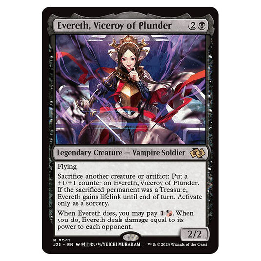 Evereth, Viceroy of Plunder 0041 card from the Magic The Gathering set Foundations Jumpstart
