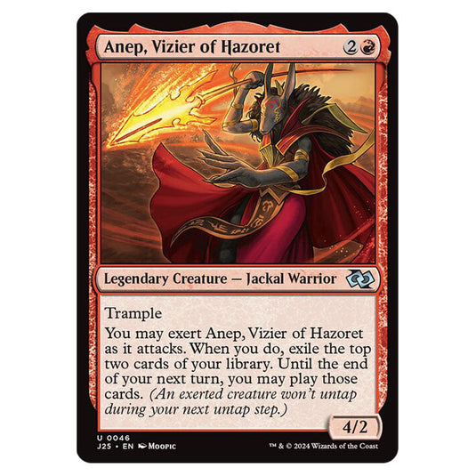 Anep, Vizier of Hazoret 0046 card from the Magic The Gathering set Foundations Jumpstart