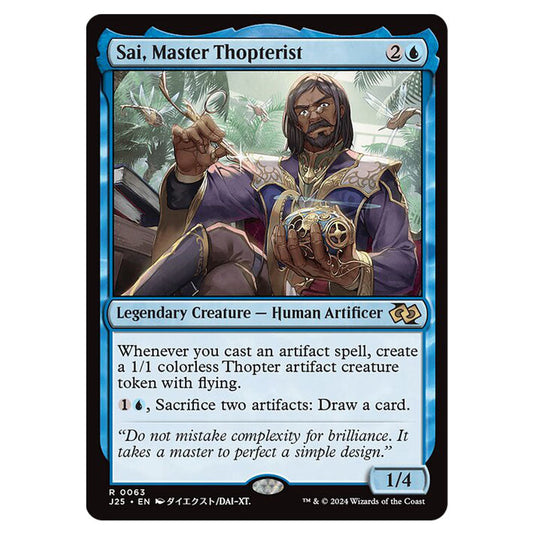 Sai, Master Thopterist 0063 card from the Magic The Gathering set Foundations Jumpstart